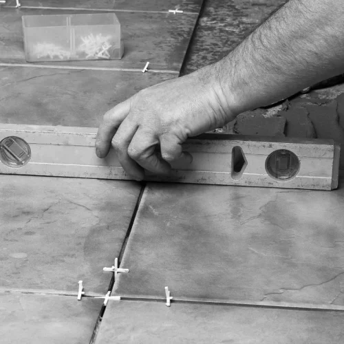 Carrelage pose droite